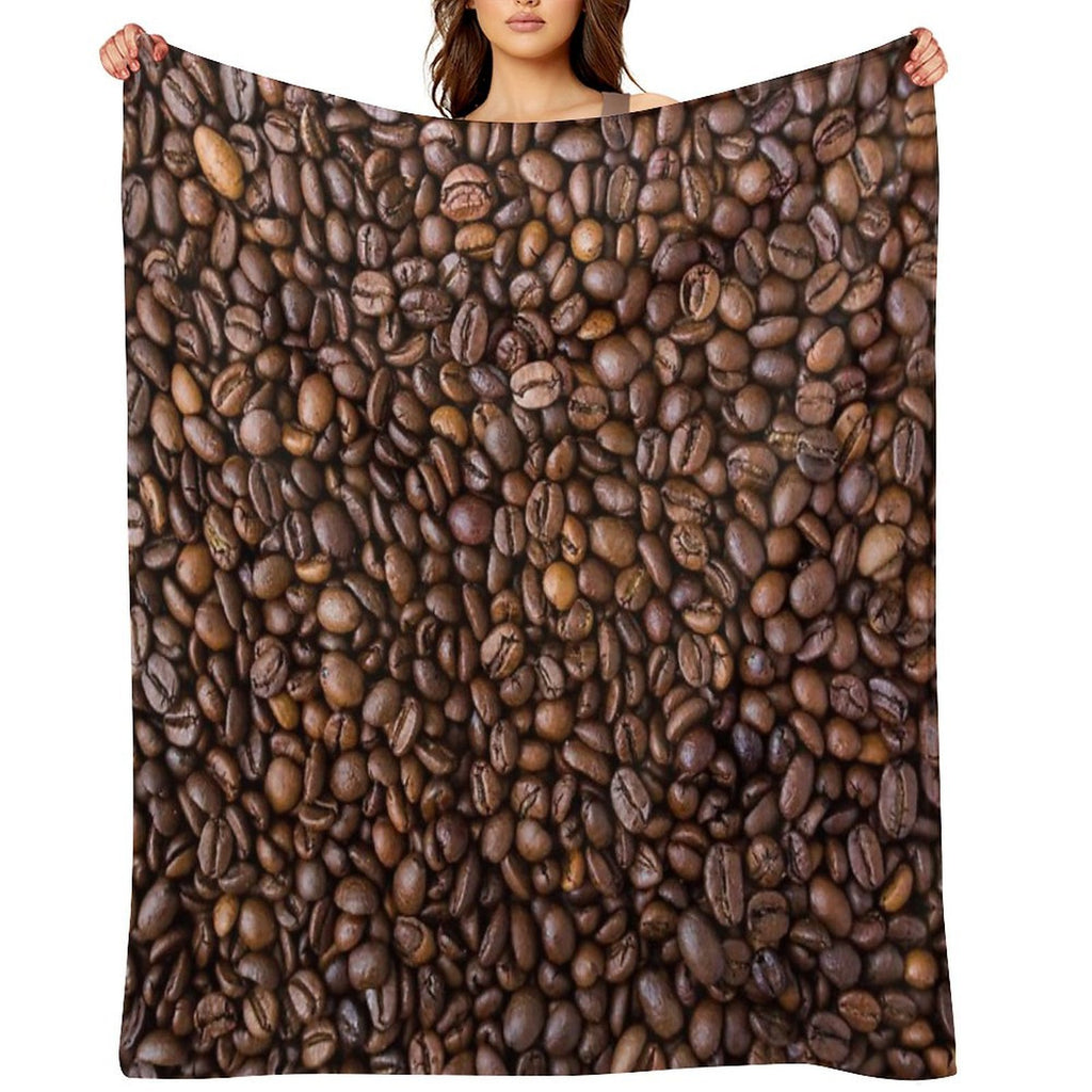 Coffee Beans Travel-friendly Throw Blanket