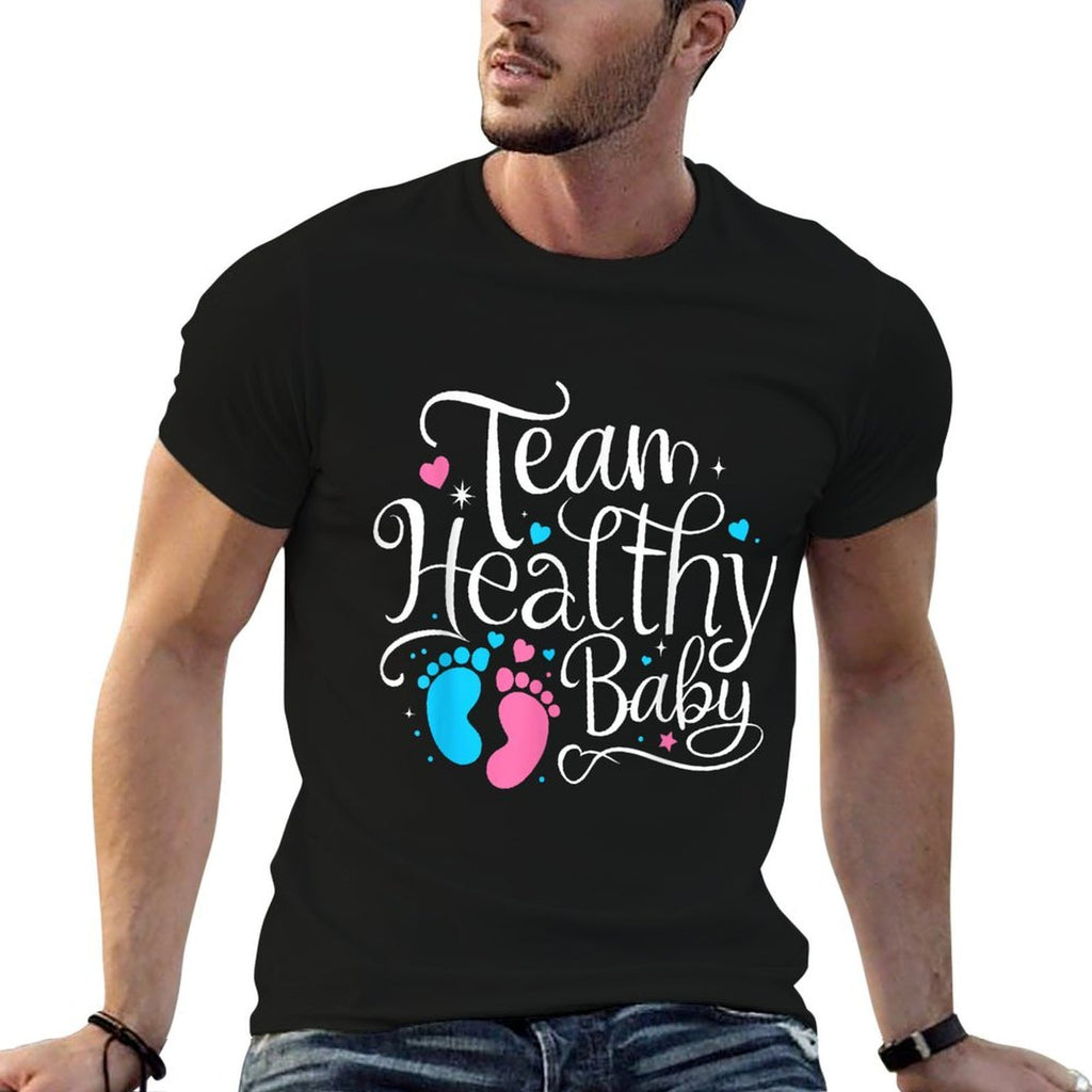 Team Healthy Baby Shower Gender Reveal Party  Graphic-printed T-Shirt