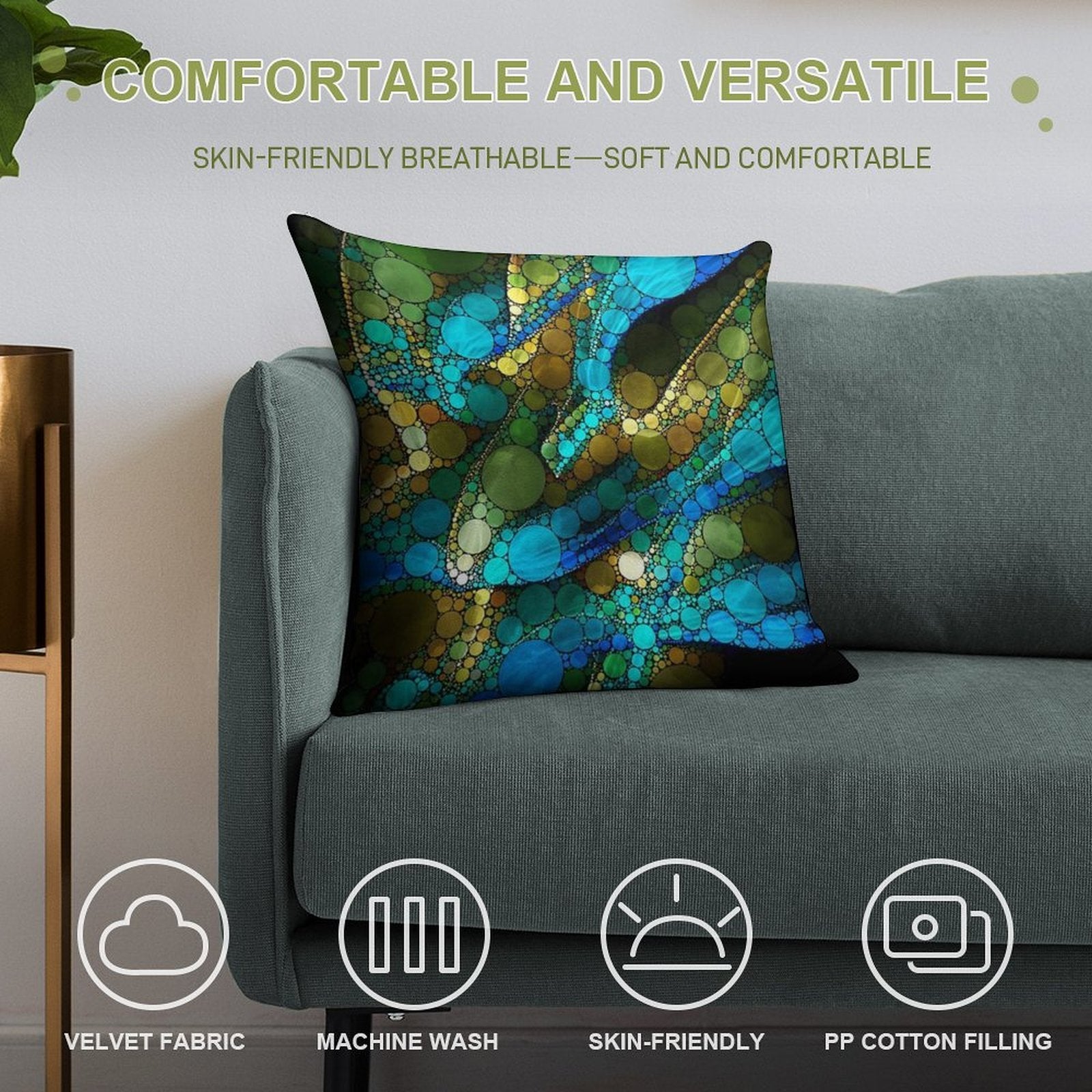 Peacock Impressions Soft Decorative Cover Throw Pillow