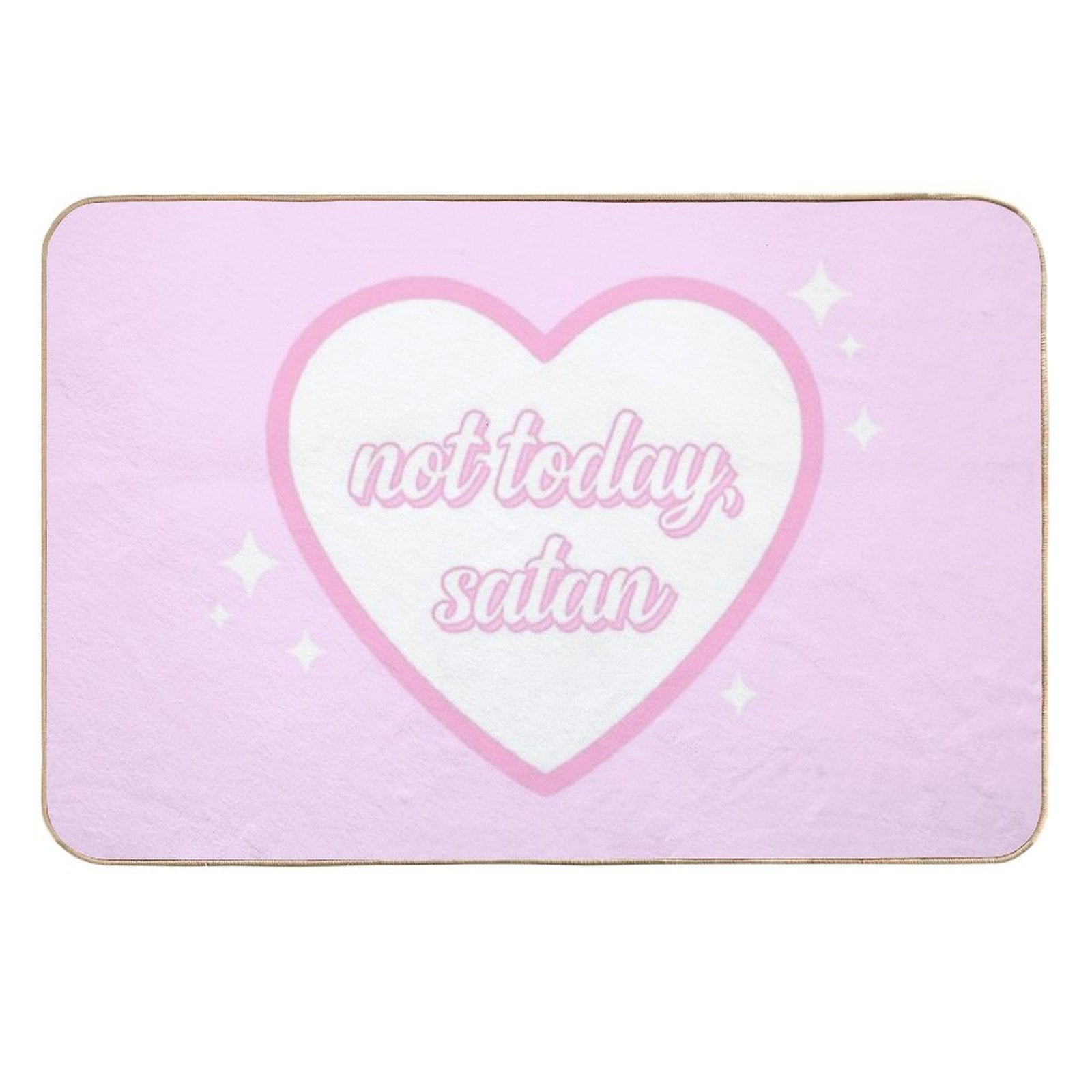 Not Today Satan  Nikury  Fade-Resistant Bath Mat