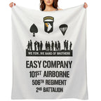 Easy Company - 101st Airborne - 506th Regiment - Band of Brothers Premium Throw Blanket