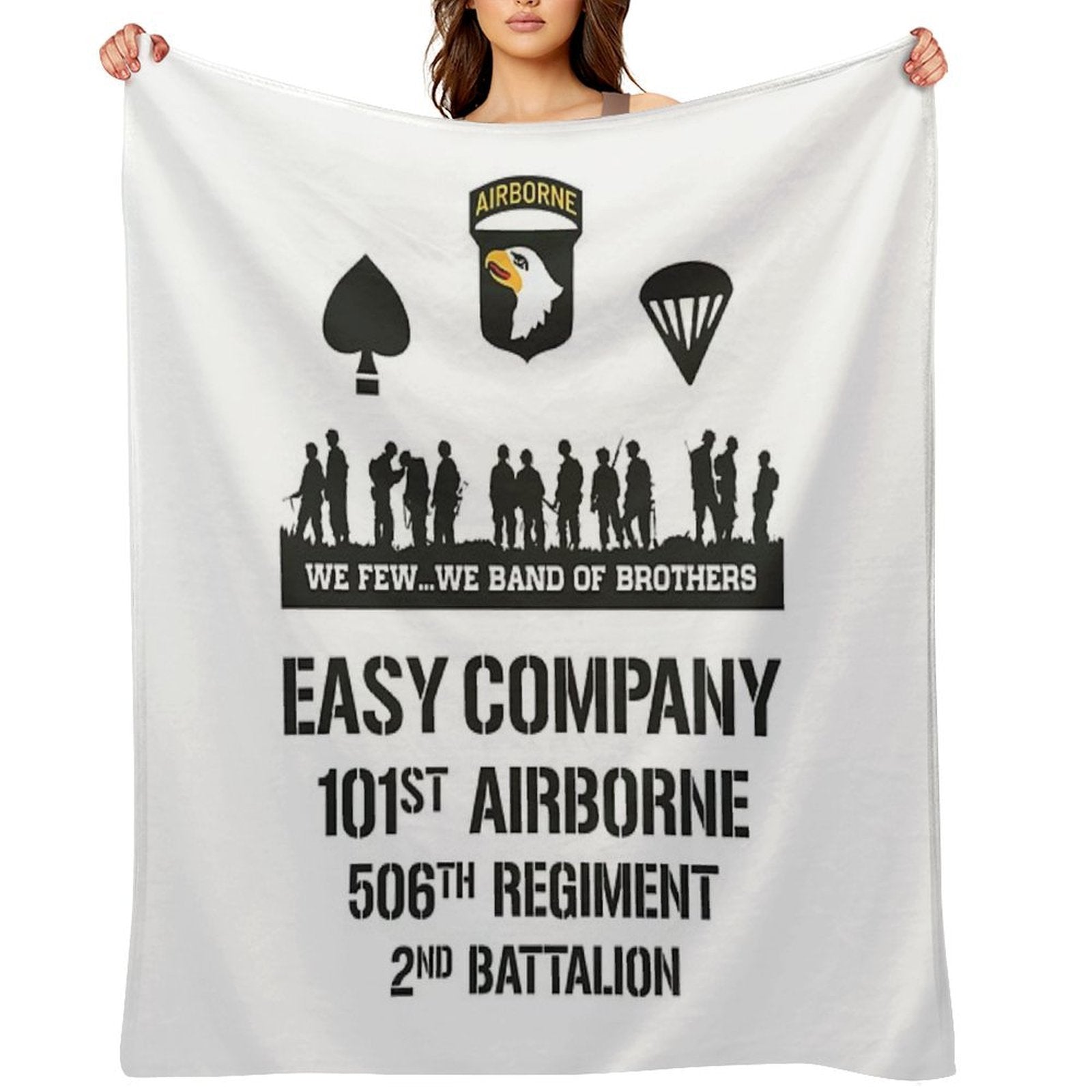 Easy Company - 101st Airborne - 506th Regiment - Band of Brothers Premium Throw Blanket