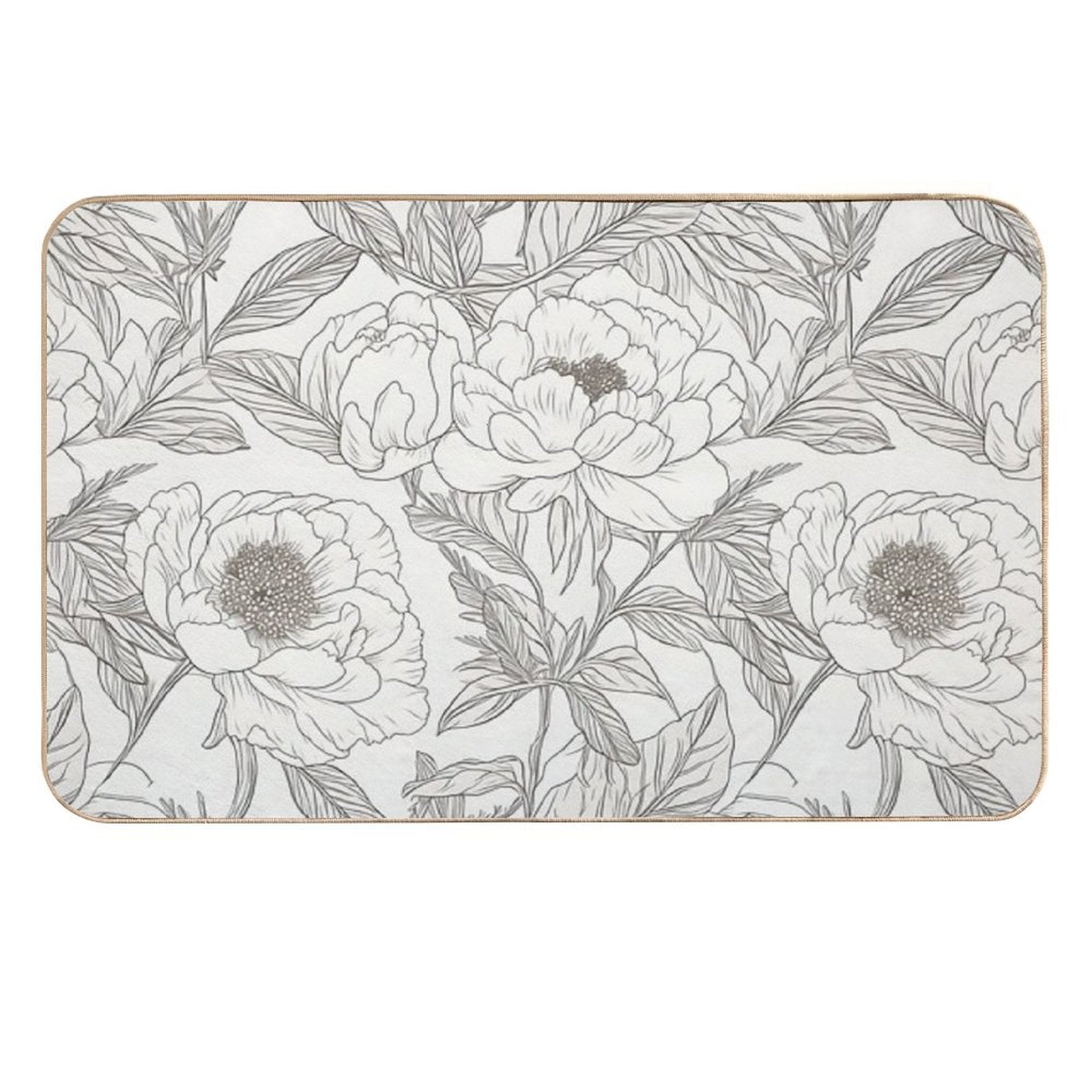 Pink Peony Paradise  Slip-Resistant Bath Mat