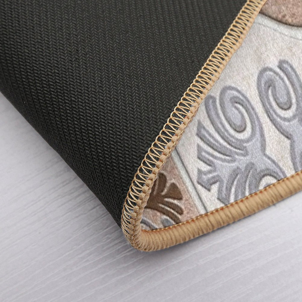 Wall Tils Elevation Design with Great Digital Art Work  Easy To Clean Bath Mat