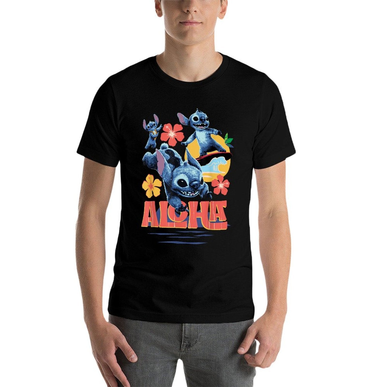 Disney Lilo  Stitch Live-Action Movie Tropical Aloha Stitch  Odor-resistant T-Shirt