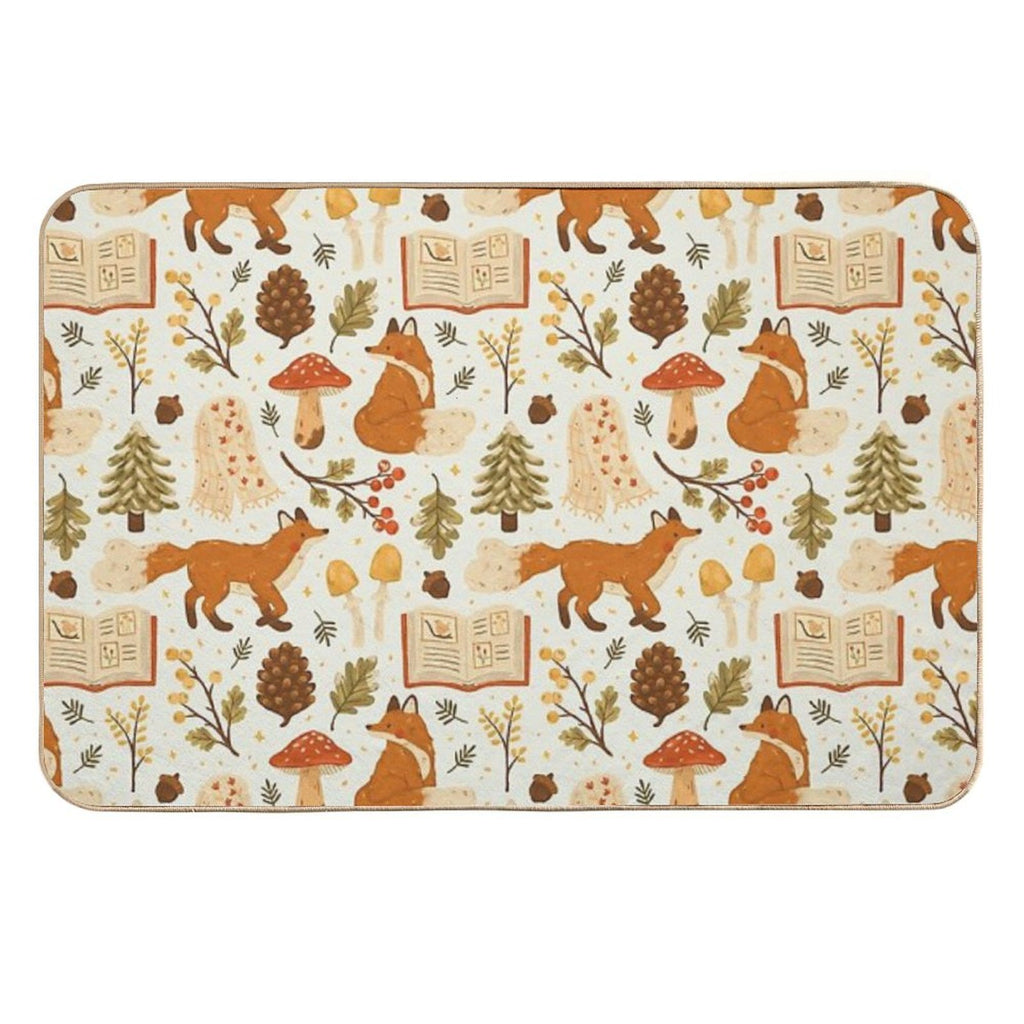 Cozy Winter Woodland  Repositionable Bath Mat