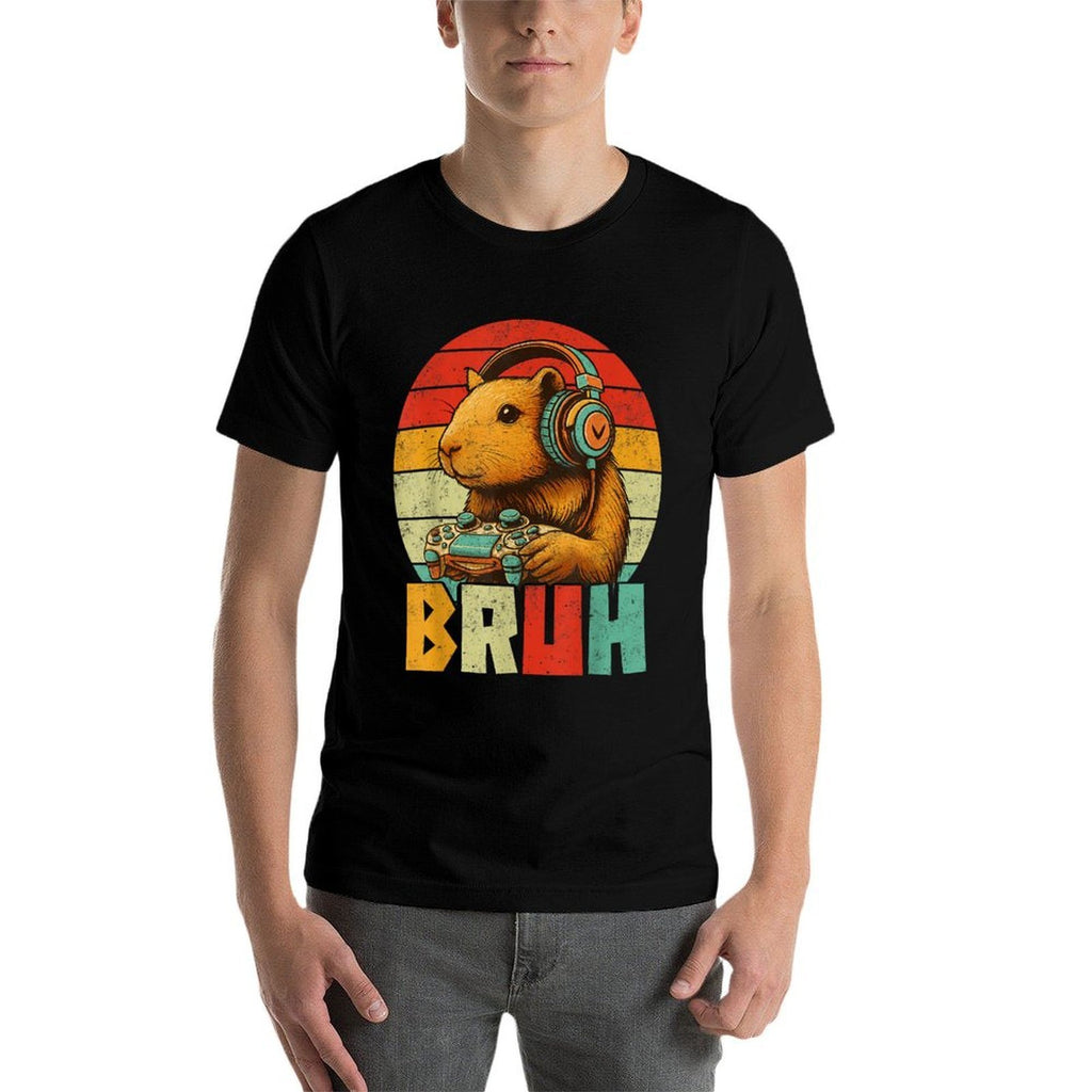 Funny Gifts For Capybara Lovers Mens Boys Kids Graphicss  Wrinkle-resistant T-Shirt