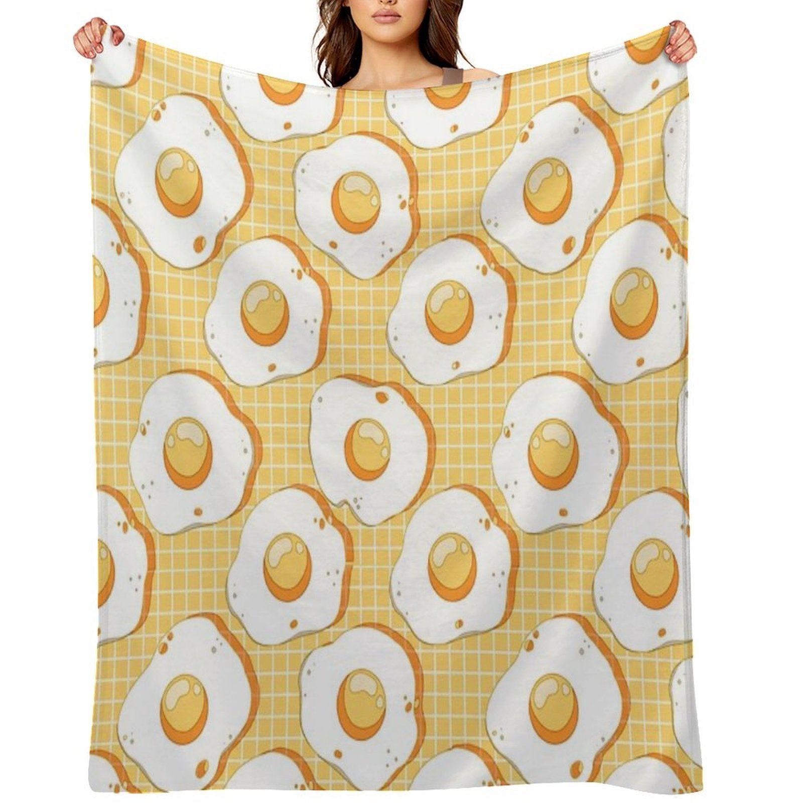 Kawaii Egg Pattern Durable Throw Blanket