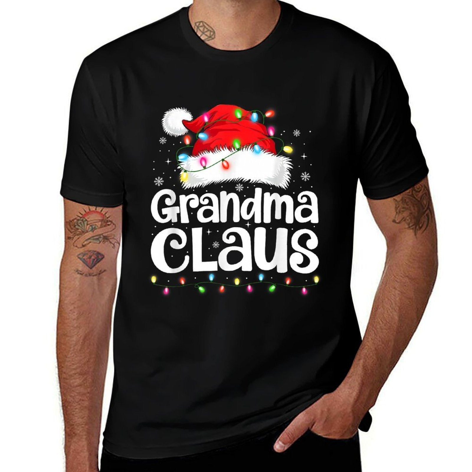 Grandma Claus Matching Family Christmas Funny Xmas Pajamas Comfortable T-Shirt