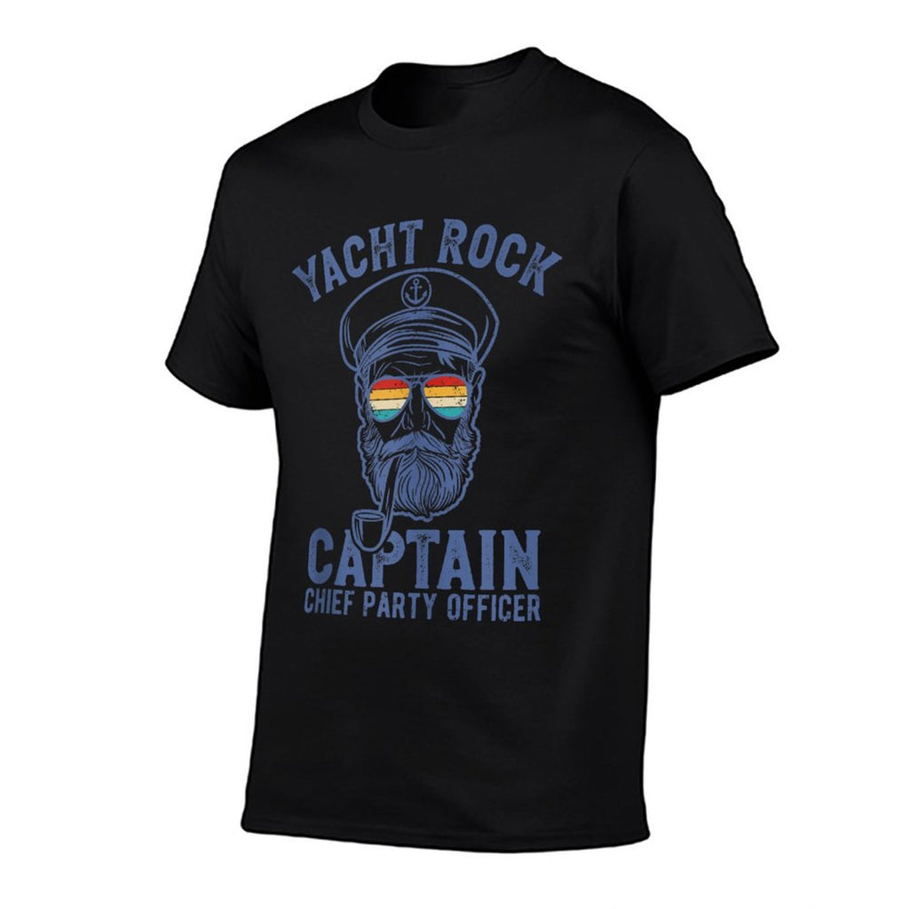 Yacht Rock Captain Pontoon Boat Party Sailor Boating  Slim-fit Cut T-Shirt