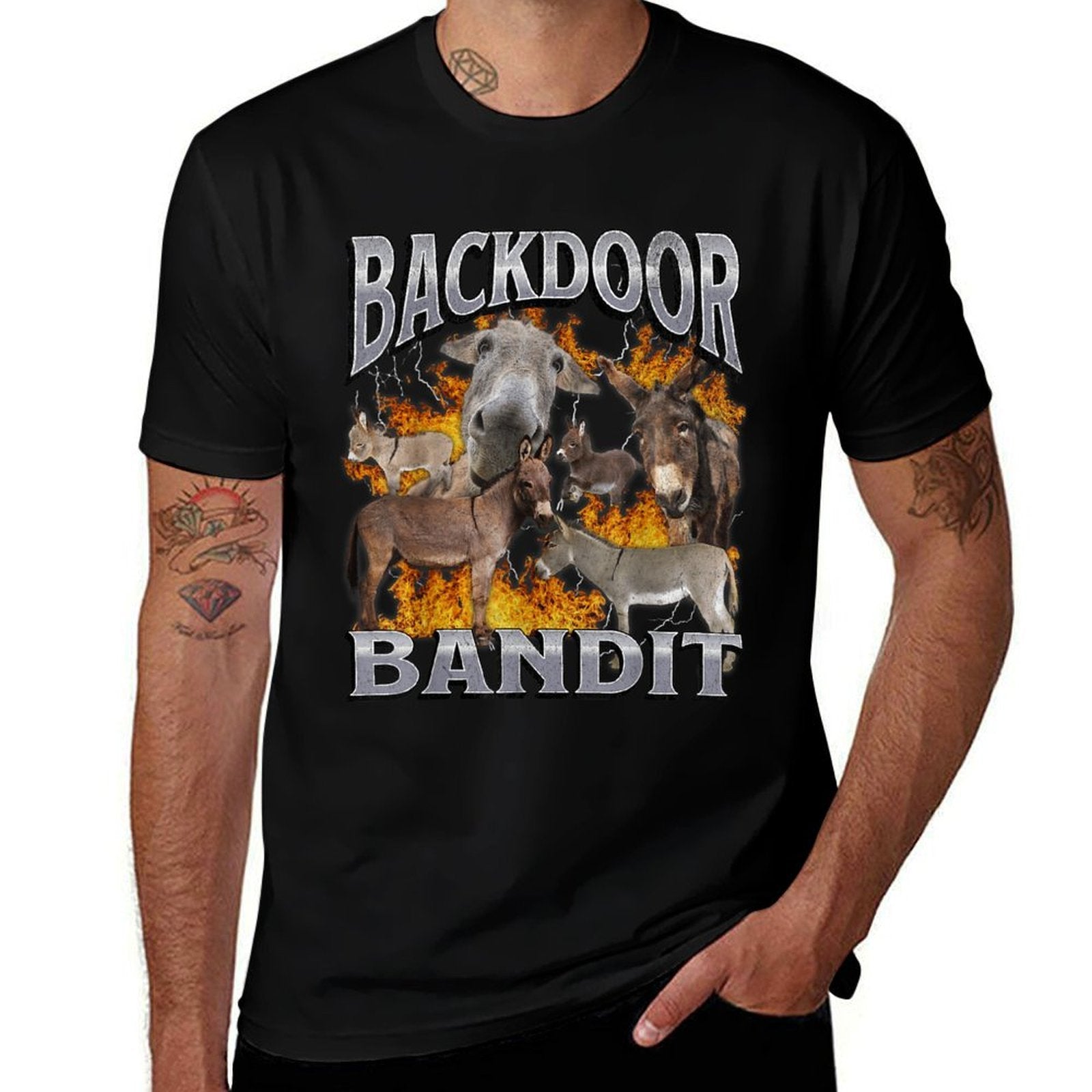 Backdoor Eats Funny Offensive Donkey Meme Bootleg  Odor-resistant T-Shirt