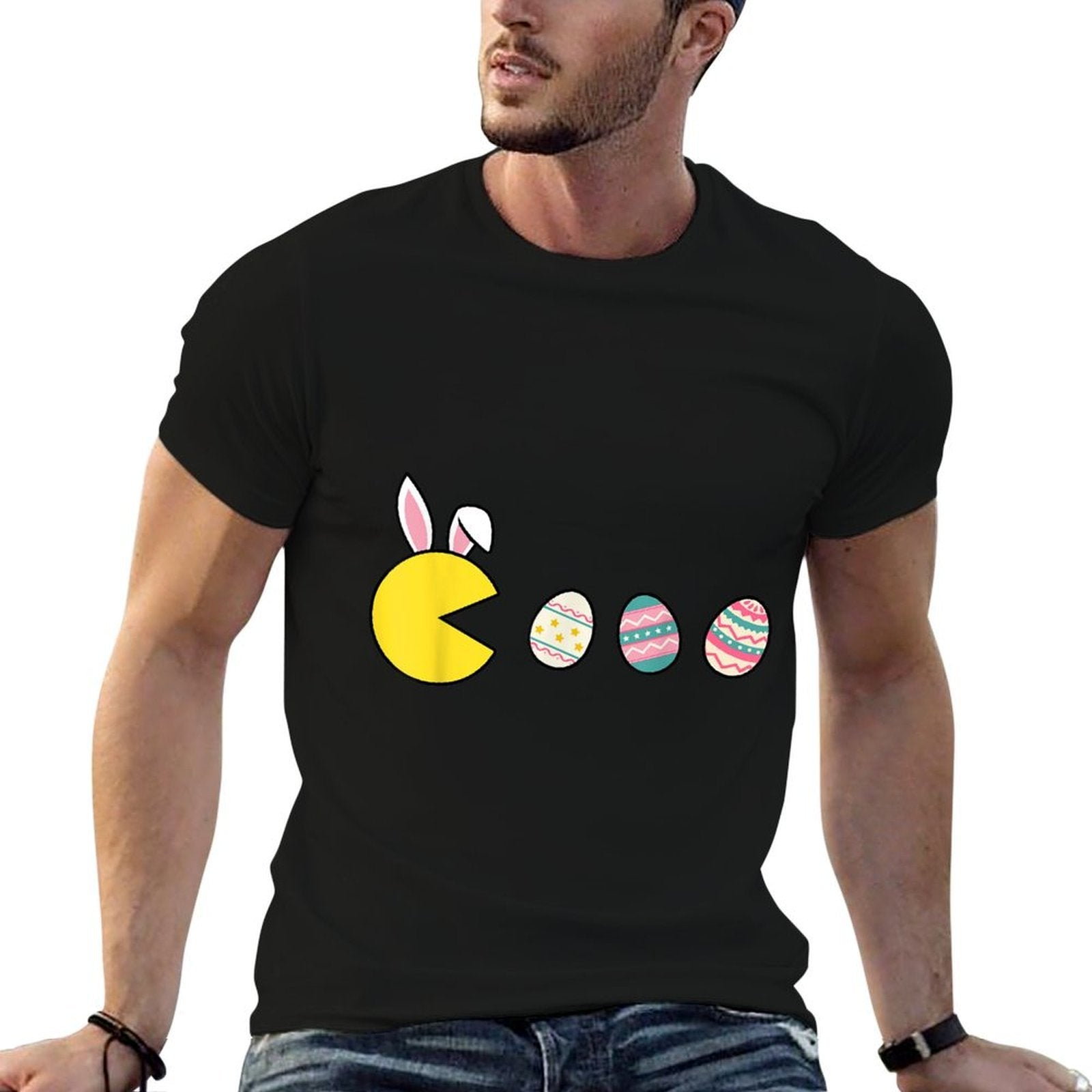 Video Game Eating Easter Eggs Retro Gamer Men Boys Kidsn  Odor-resistant T-Shirt