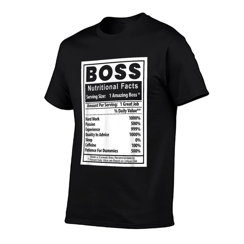 Funny Bosss Day Nutritional Facts Employee Appreciation  Summer-ready Fabric T-Shirt