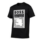 Funny Bosss Day Nutritional Facts Employee Appreciation  Summer-ready Fabric T-Shirt