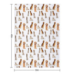 Golden Retrievers Seamless Pattern Anti-pilling Throw Blanket