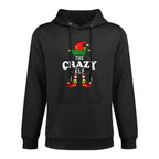 Xmas Crazy Elf Family Matching Christmas Pajama Adjustable Hood Hoodie