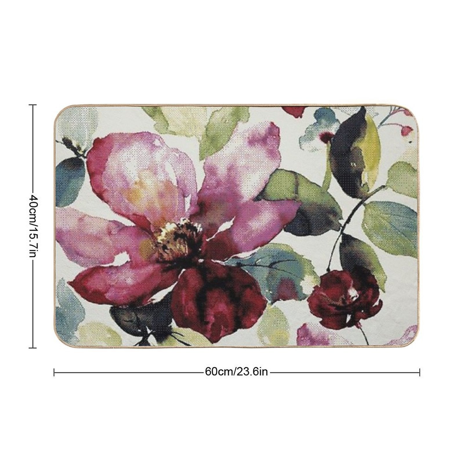 Flowers Mask Stickers  Pet-Safe Bath Mat