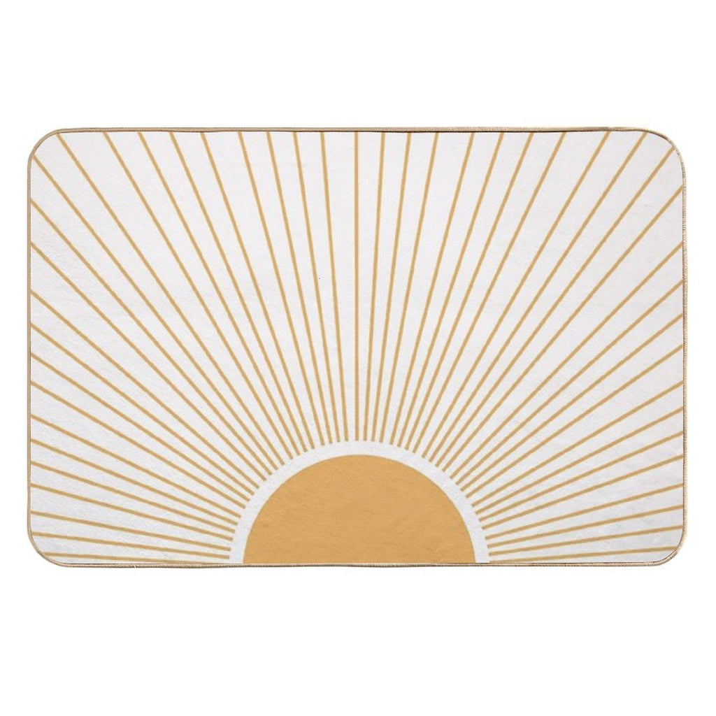 Sunrise Art, Modern Boho Sun  Anti-Trip Bath Mat