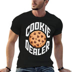 Cookie Dealer Funny Kids Men Women Cookie Baking Crew  Rolled Sleeves T-Shirt