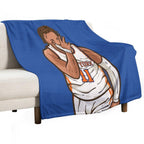 Jalen Brunson Three Point Celebration Velvety-soft Throw Blanket