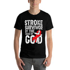 Stroke Survivor by The Grace of God - Stroke Survivor  Rolled Sleeves T-Shirt