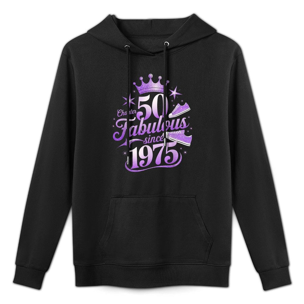 Chapter 50 Fabulous Since 1975 50th Birthday Queen For Women Cotton-Polyester Blend Hoodie