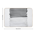 Gray Black White Abstract Minimalism #1 #minimal #ink #decor #art  Easy To Clean Bath Mat