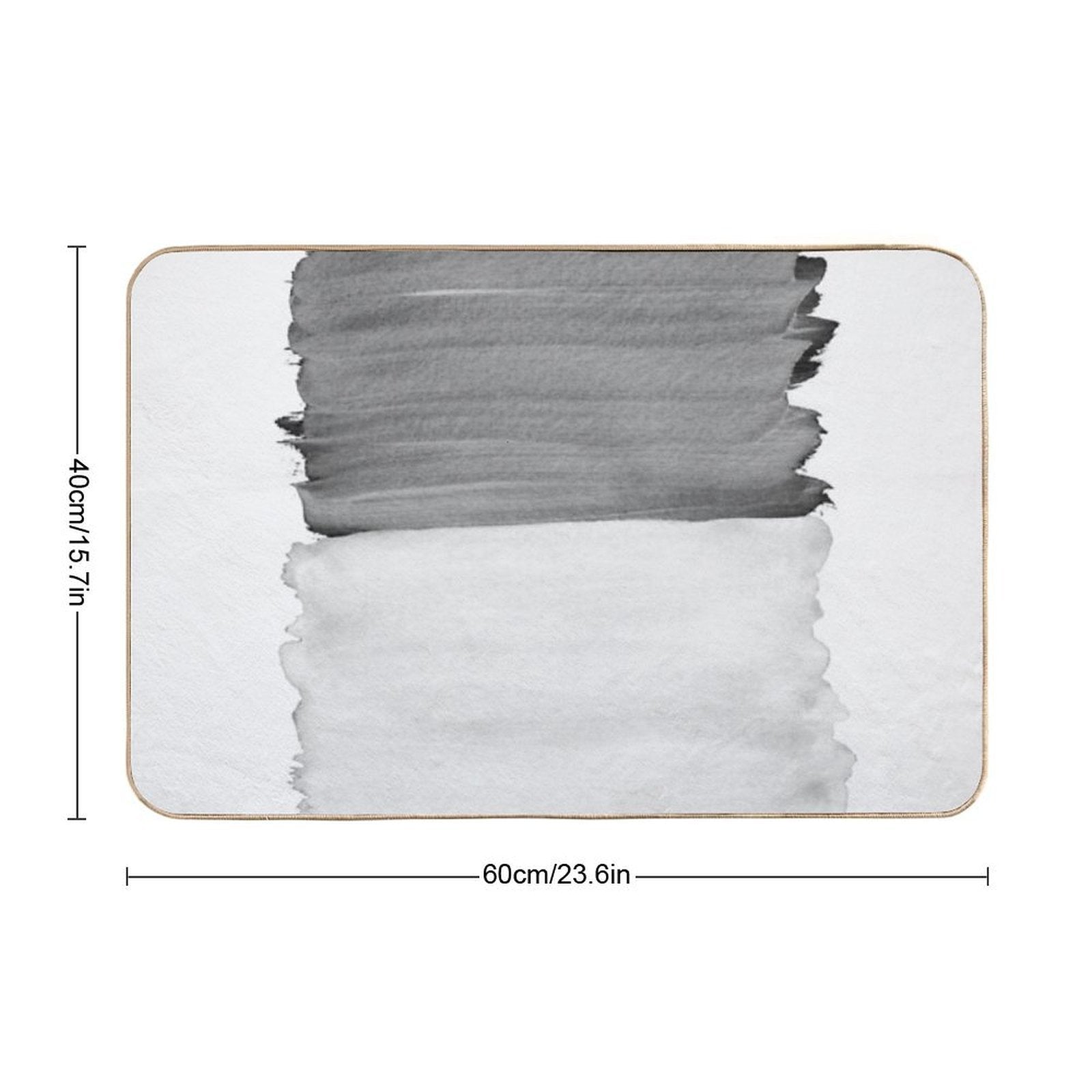 Gray Black White Abstract Minimalism #1 #minimal #ink #decor #art  Easy To Clean Bath Mat