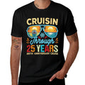 Cruisin Through 25 Years 25th Wedding Anniversary Cruise  Lightweight T-Shirt