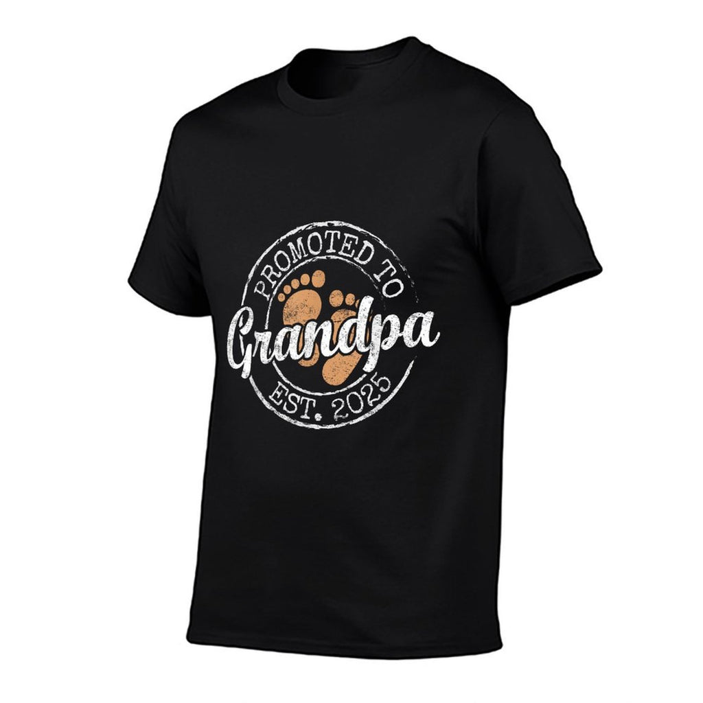 Promoted To Grandpa Est 2025 Soon To Be Grandpa Gifts Poppop  Wrinkle-resistant T-Shirt