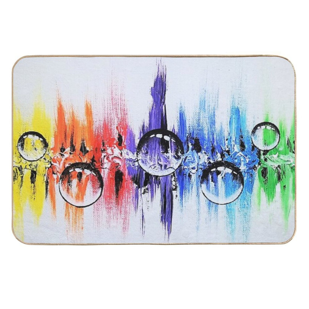 Eric Morecambe Rainbow Drops  Easy To Clean Bath Mat