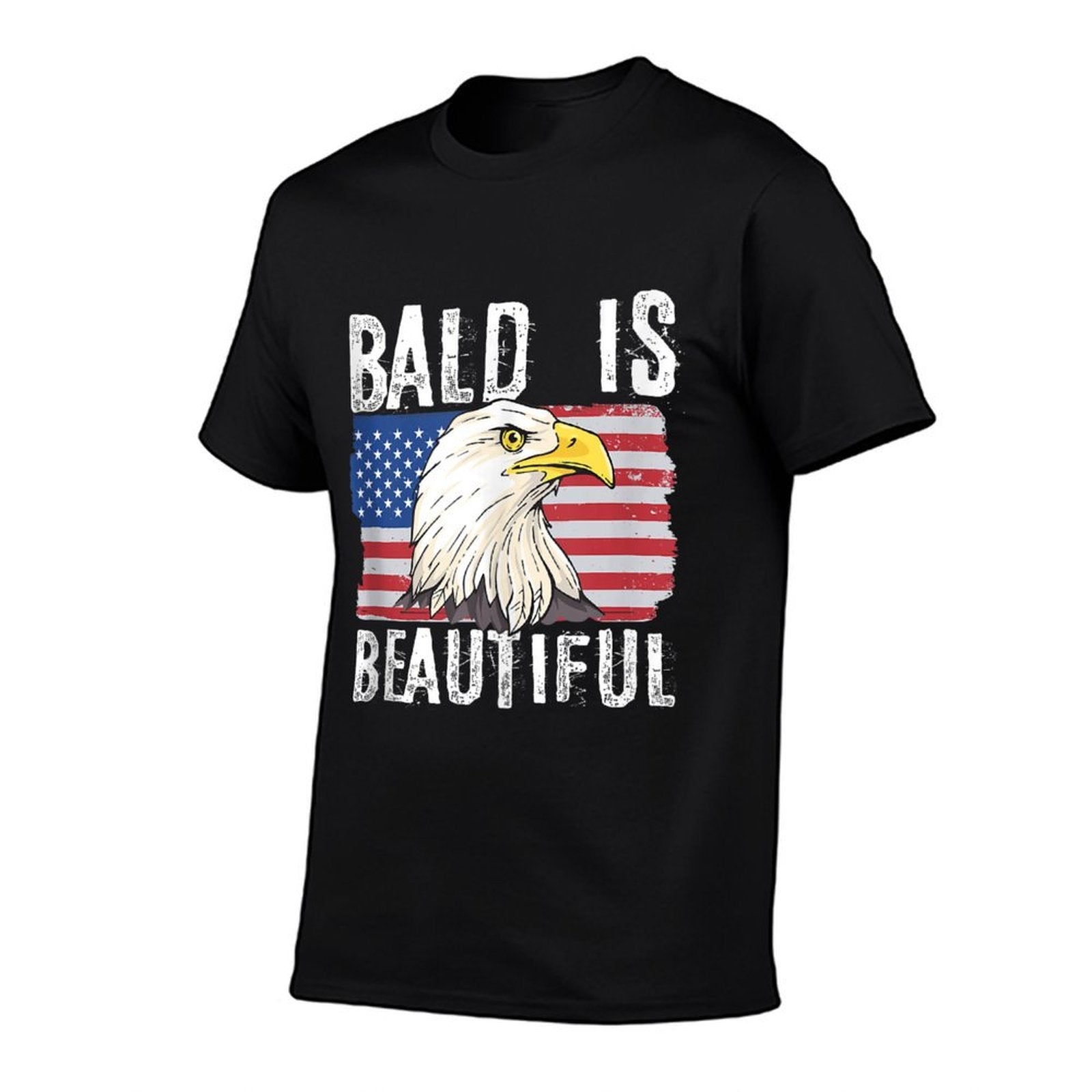 Bald Is Beautiful 4th of July Independence Day Bald Eagle  Relaxed-fit T-Shirt