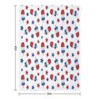 4th of July Red, White And Blue Popsicles Durable Throw Blanket