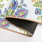 Hungarian Folk Design Violet  High-Traffic Bath Mat