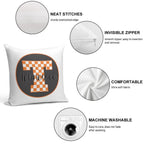 Checked T - Tennessee Soft Decorative Cover Throw Pillow
