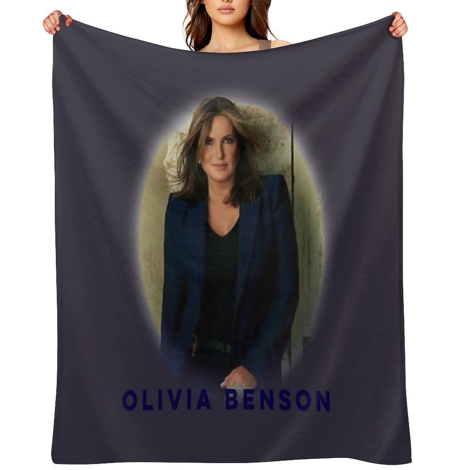 Music Vintage Olivia Benson Easy Care Throw Blanket