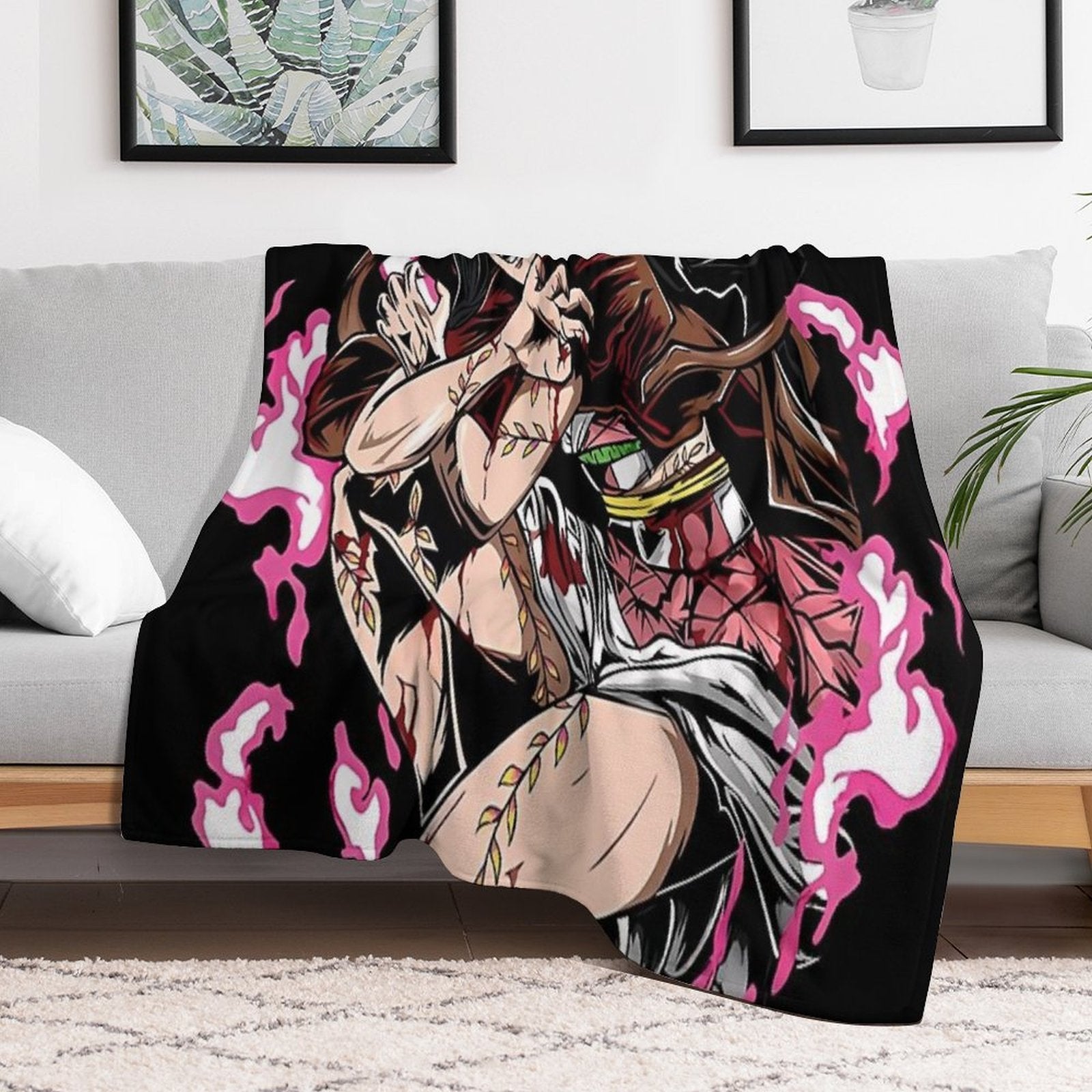 Nezuko  The Chosen Demon Premium Throw Blanket