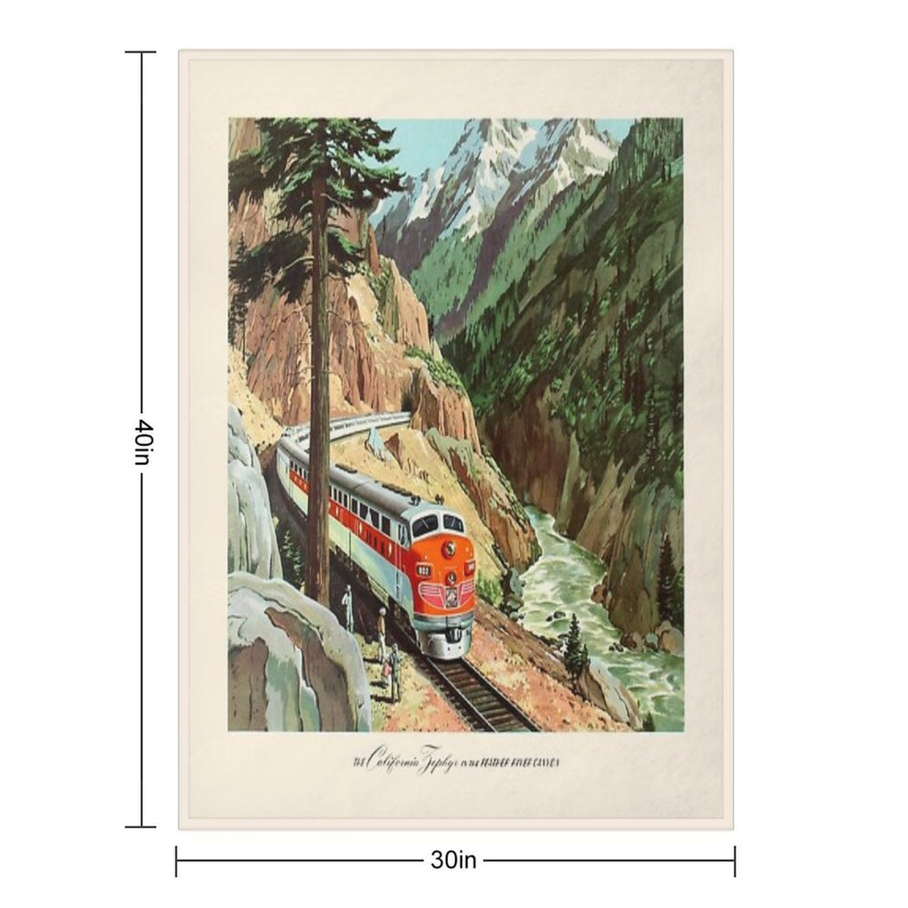 Califronia Zephyr Poster Wrinkle-free Throw Blanket