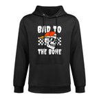 Retro Bad To The Bone Funny Skull Halloween Costume Boy Kids Medium-Weight Fabric Hoodie