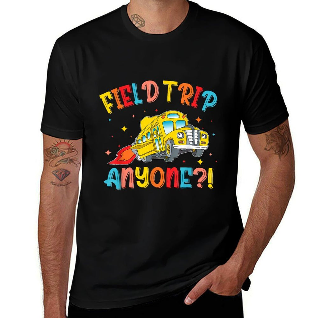 Field Trip Anyone School Trips Field Day 2025 Teachers Kids  Oversized Silhouette T-Shirt