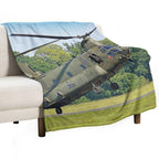 Chinook RAF 100 At Cosford Airshow 2018 2 Sustainable Throw Blanket