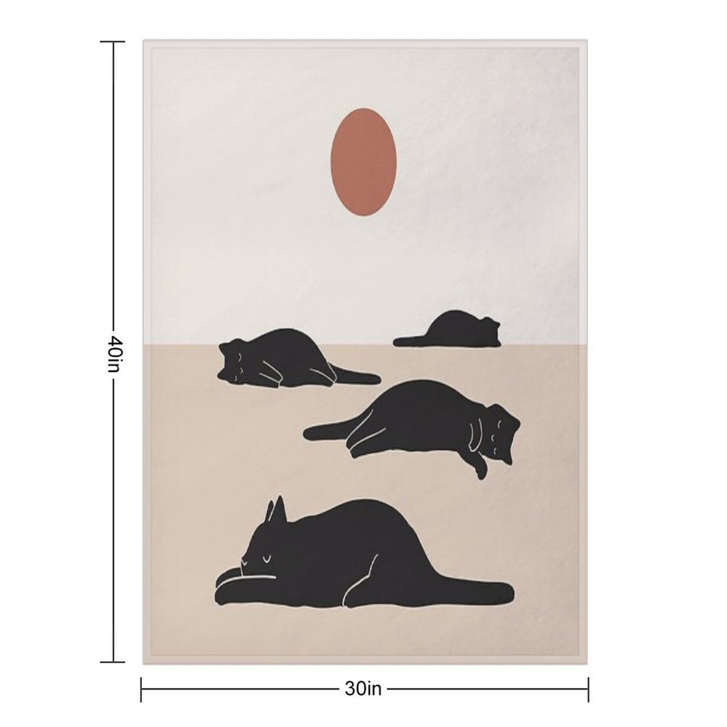Cat Landscape 69 Eco-conscious Throw Blanket
