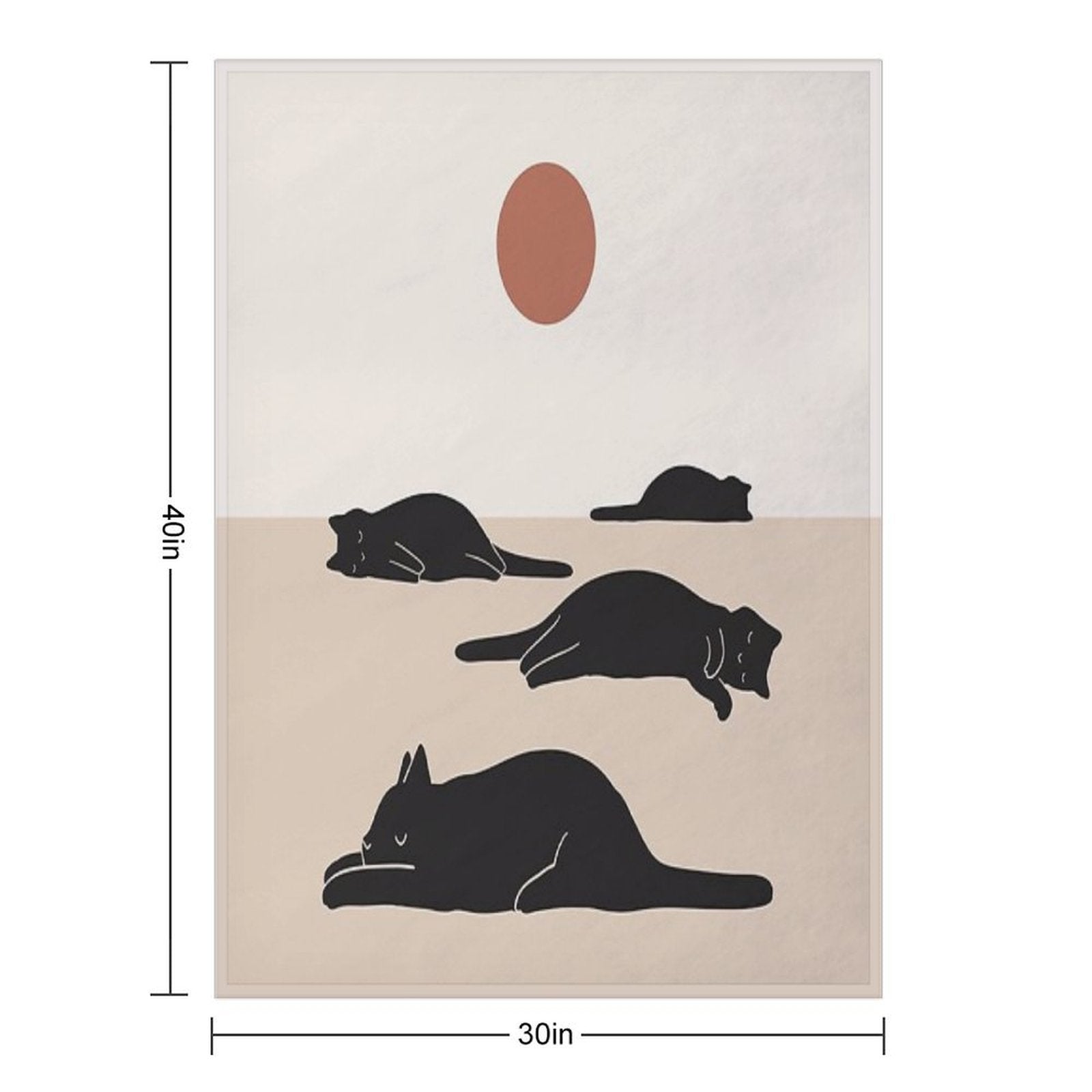 Cat Landscape 69 Eco-conscious Throw Blanket