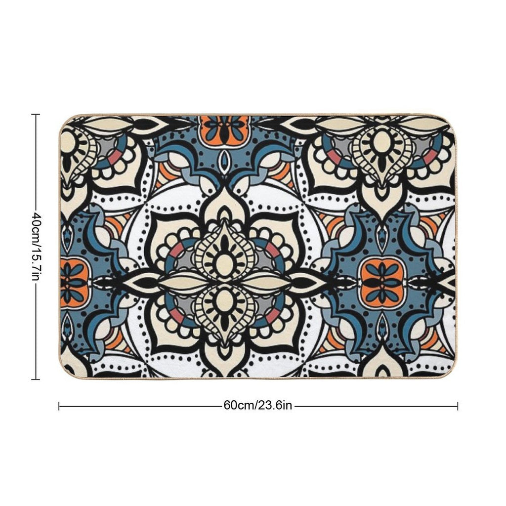 Vintage Mandala Patterns, Spiritual Patterns, Pattern for Meditating People, Cool And Vintage Patterns  Anti-Trip Bath Mat