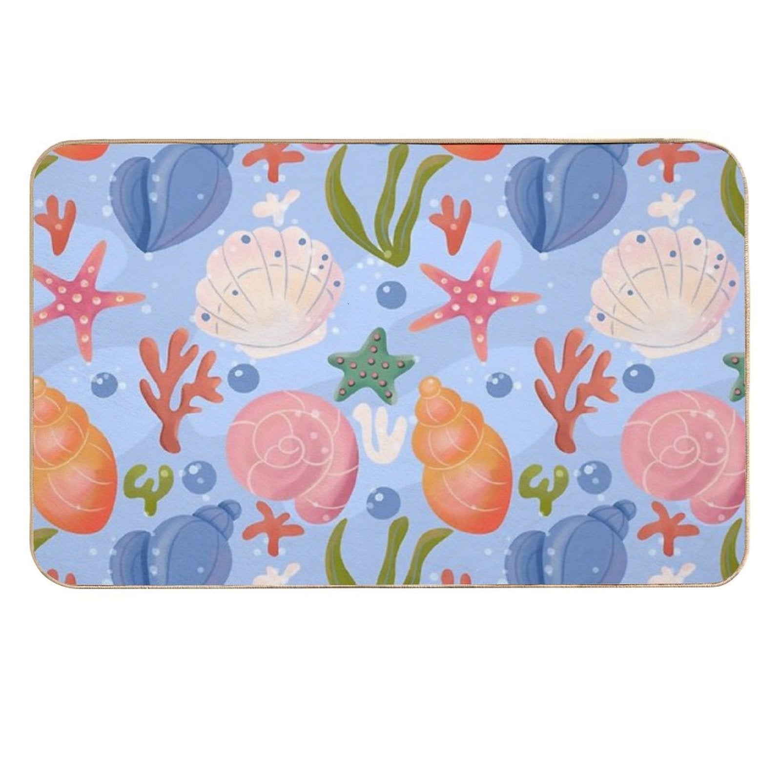 Sea Pattern 002  Odorless Bath Mat