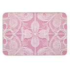 Pink Lace  Easy Maintenance Bath Mat