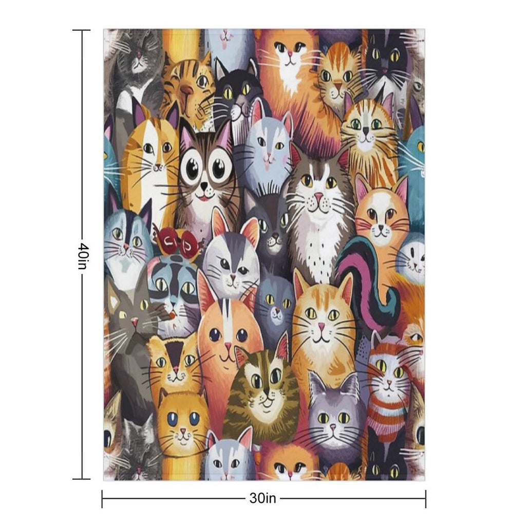 Cute Cats Durable Throw Blanket