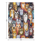 Cute Cats Durable Throw Blanket