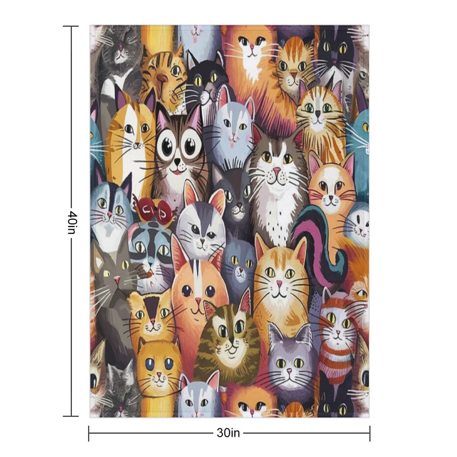 Cute Cats Durable Throw Blanket