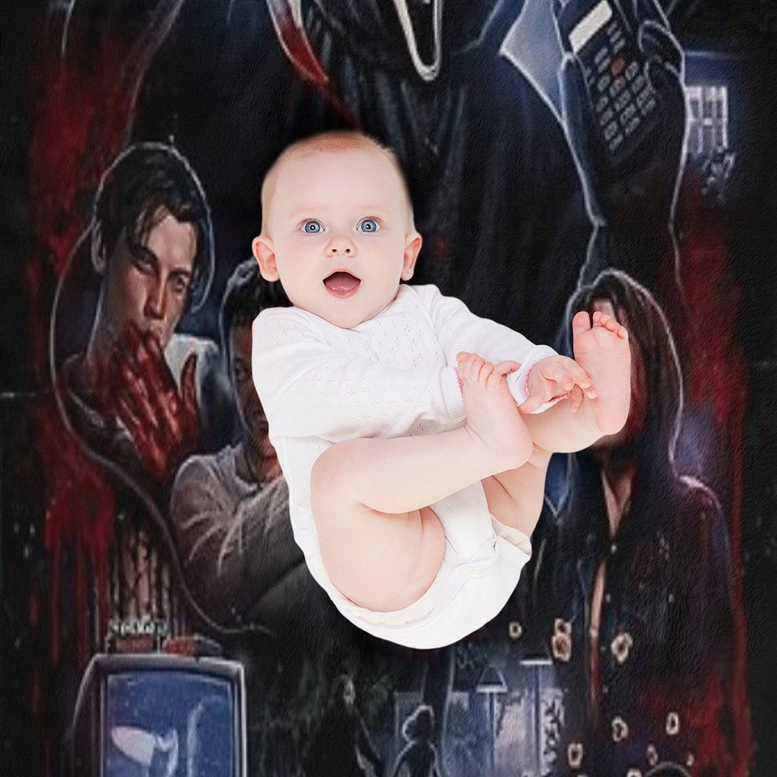 Scream Horror Movie Artwork Poster Premium Throw Blanket